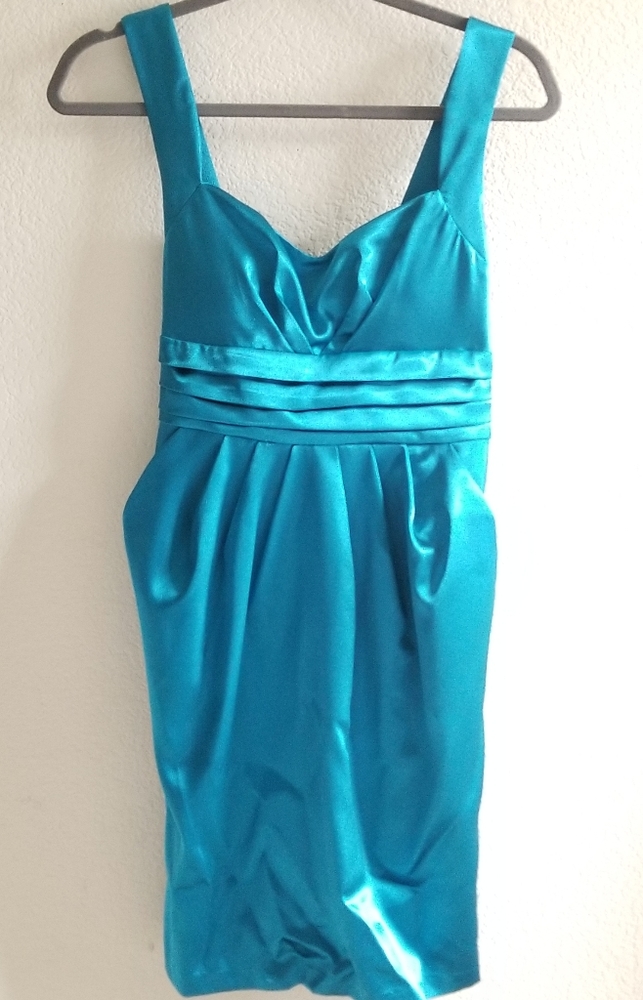 BCX bright aqua teal dress